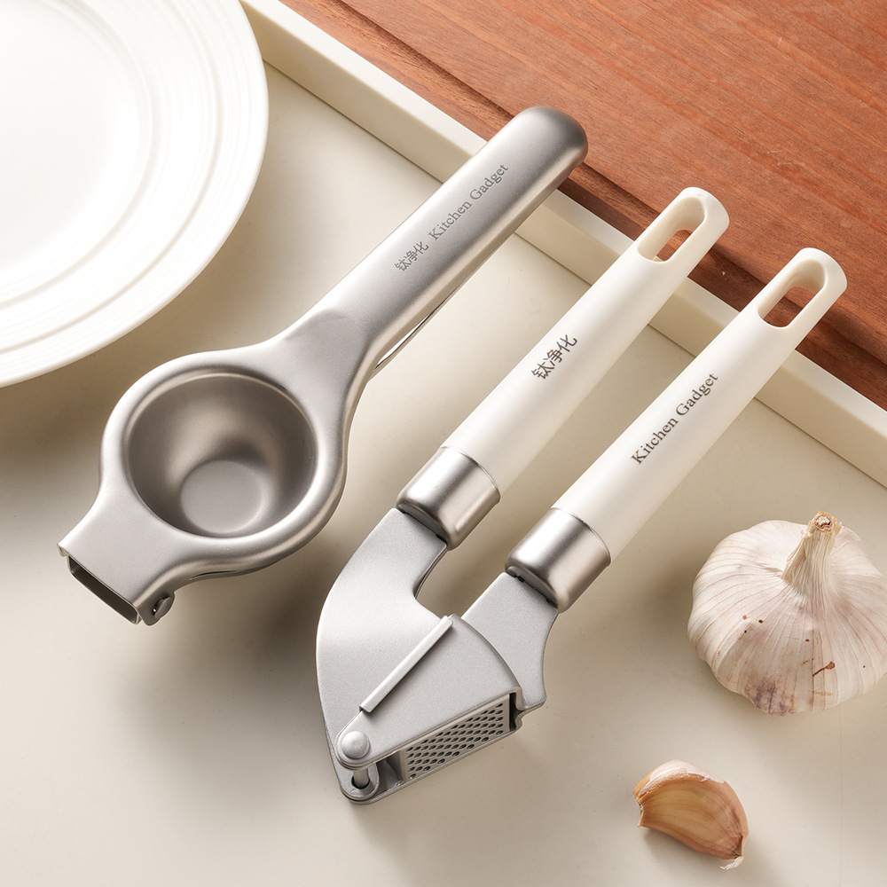 Manual Garlic Press - Espremedor de Limão em Aço Inoxidável,