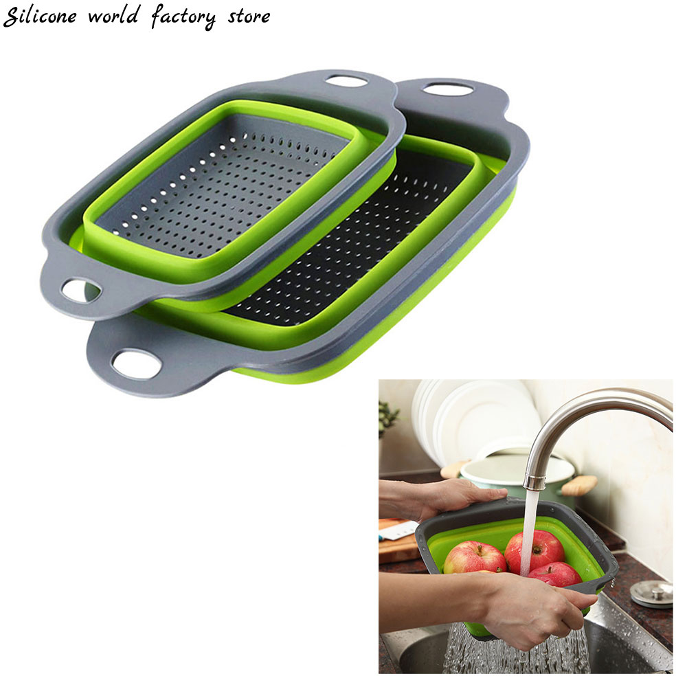 Silicone Steamer Basket - Cesto de Drenagem Dobrável de Silicone