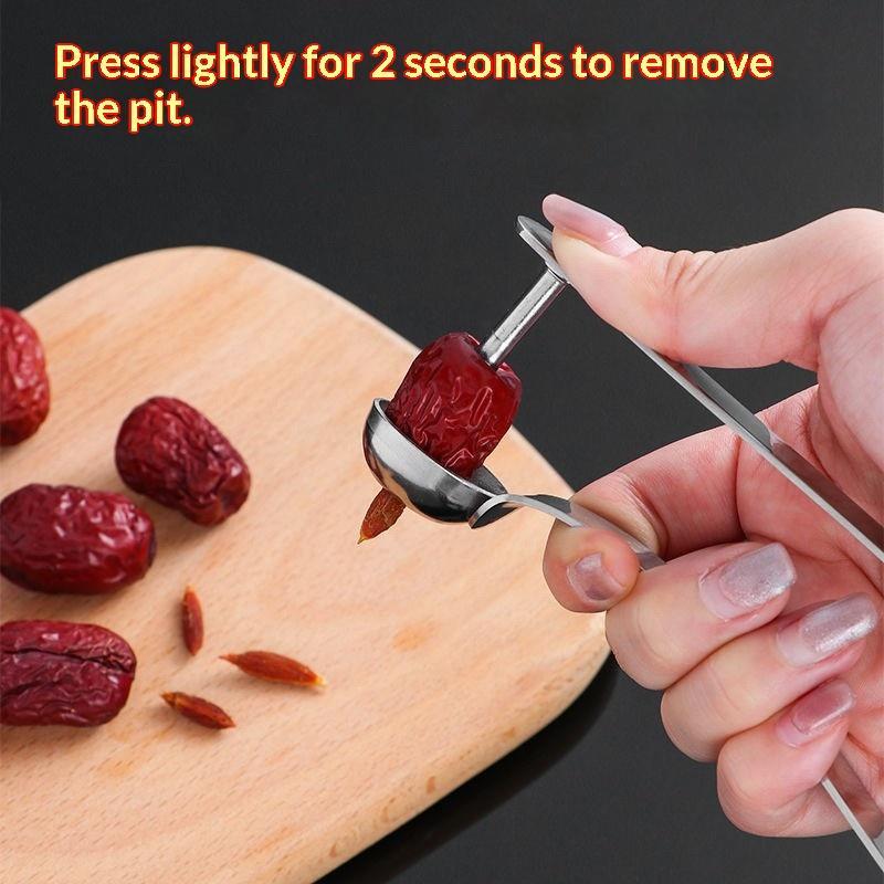Kitchen Gadgets & Toys - Ferramenta para descaroçar tâmaras vermelhas em