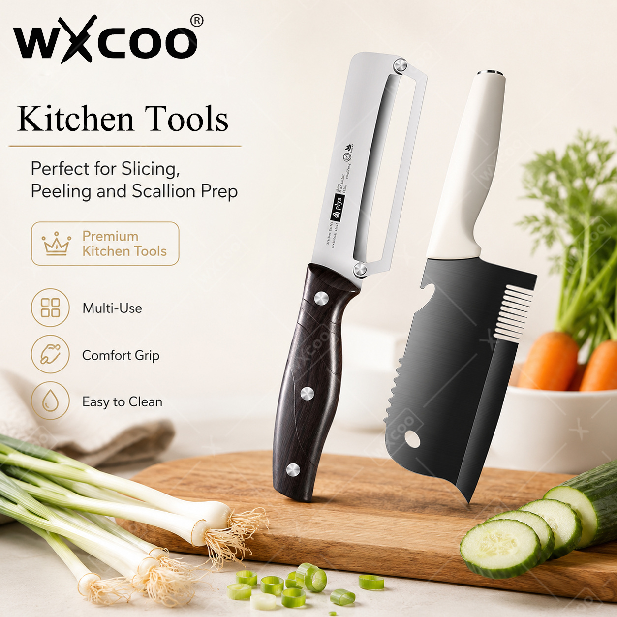 Kitchen Gadgets For Arthritic Hands - Cortador e Descascador de Cebolinha em