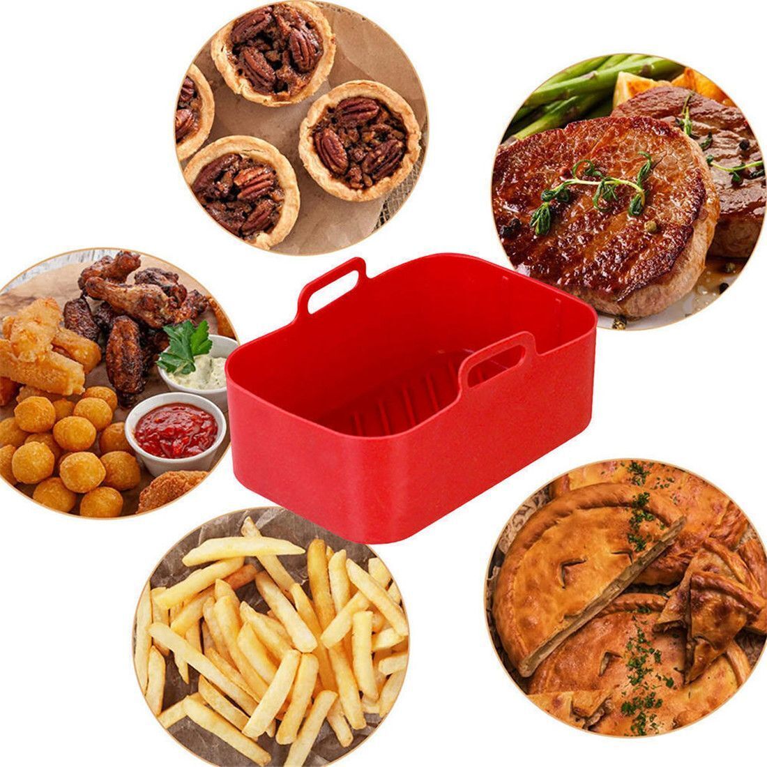 Acessórios De Fritadeira De Ar - Silicone Steamer Basket avaliação e preço