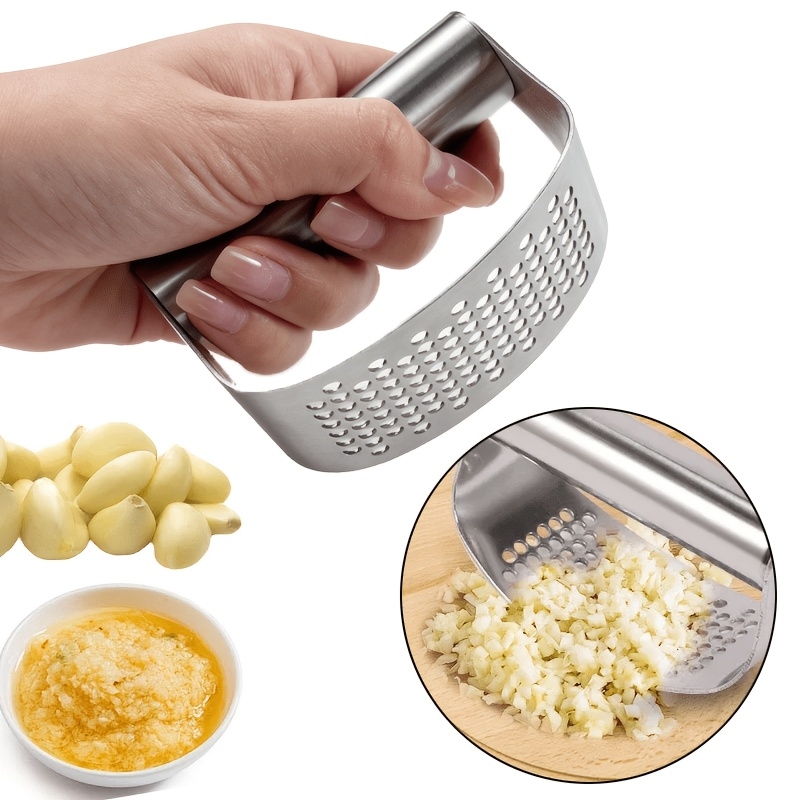 Prensa Manual de Alho em Aço I - Manual Garlic Press avaliação e preço